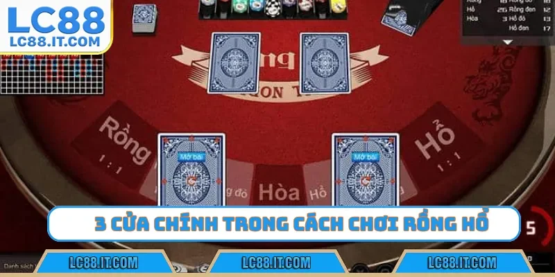 3 cửa chính trong cách chơi Rồng Hổ